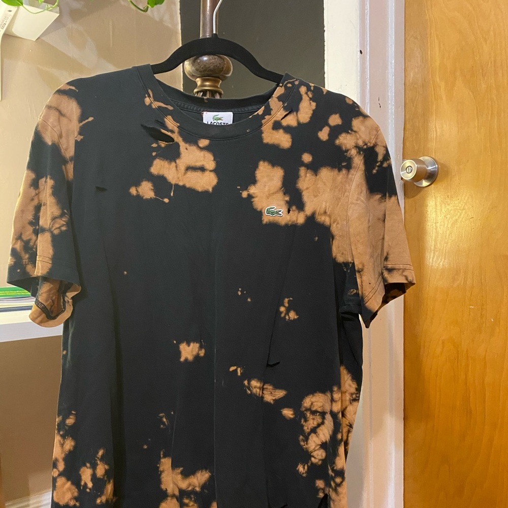 Tie dye bleach Lacoste shirt